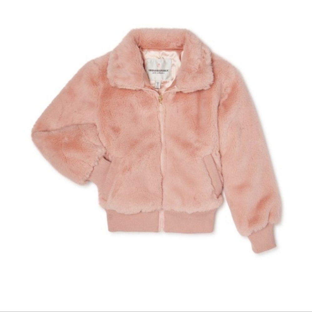 🎉Host Pick🎉 Girls Blush Faux Fur Jacket With Pockets - Picture 5 of 5